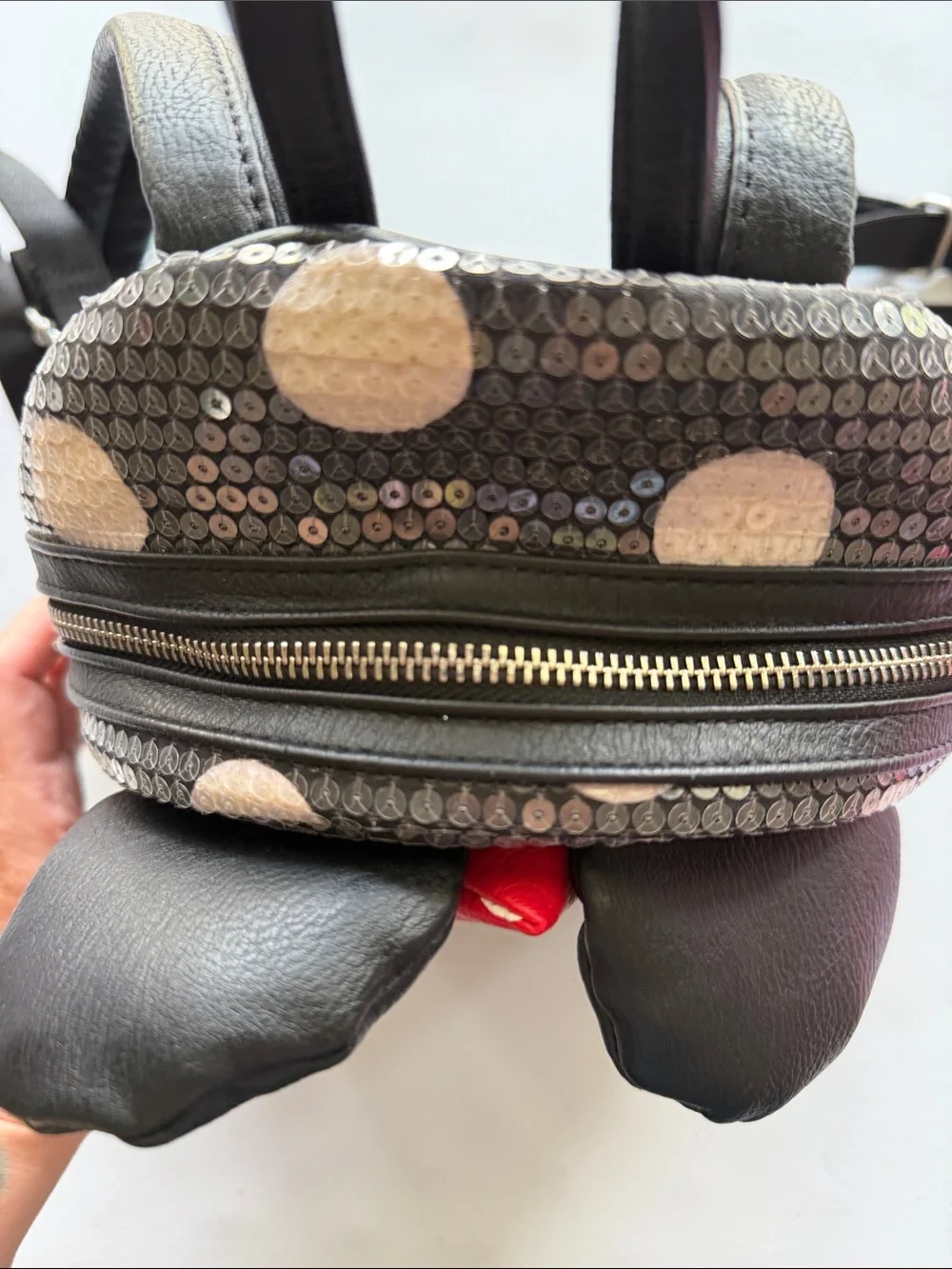 DISNEY x LOUNGEFLY Minnie Mouse Sequin Polka Dot Mini Backpack